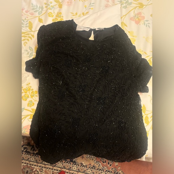 melanie lyne beaded top - Picture 1 of 7